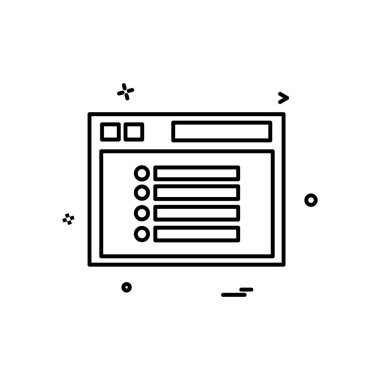 Web yerleşim simgesi tasarım vektörü