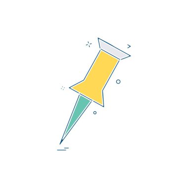 PIN düz simge vektör çizim 