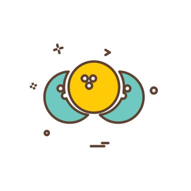 Topu simge tasarlamak vektör