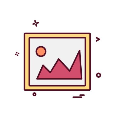 Görüntü simgesi tasarım, renkli vektör çizim