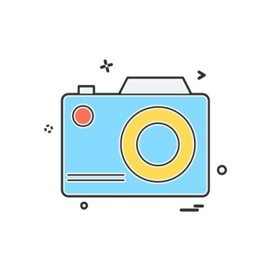 Kamera simgesi tasarım vektörü