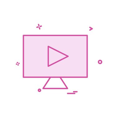 LCD ekran oynamak simge tasarlamak vektör