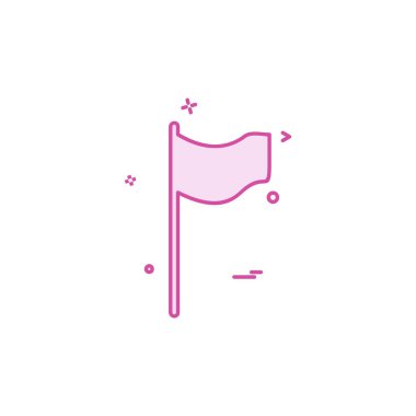 Bayrak simgesi tasarım vektörü