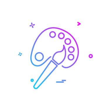 Boya düz simge vektör çizim 