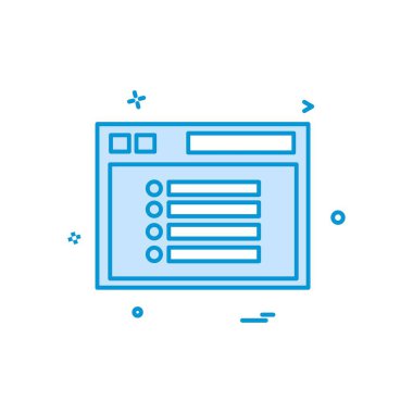 Web yerleşim simgesi tasarım vektörü