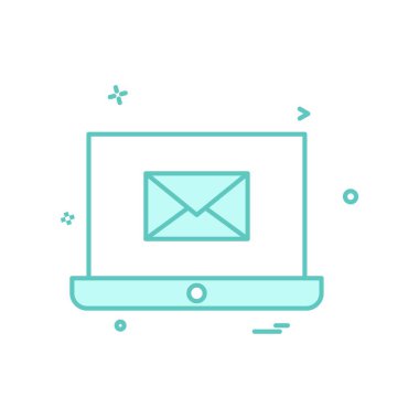 dizüstü e-posta simge vektör tasarımı