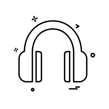 Kulaklık simge tasarlamak vektör