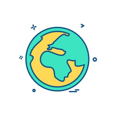 Küre simge tasarlamak vektör