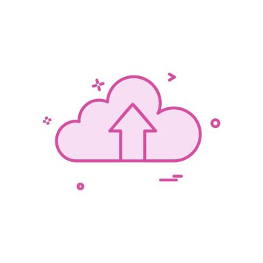 bulut oku simge vektör tasarımı