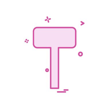 Çekiç araçları simge tasarım vektörü