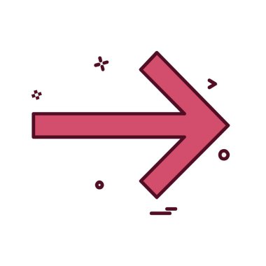 Sağ ok simge tasarlamak vektör