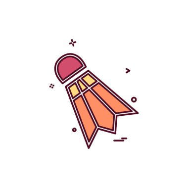 Badminton simge tasarlamak vektör