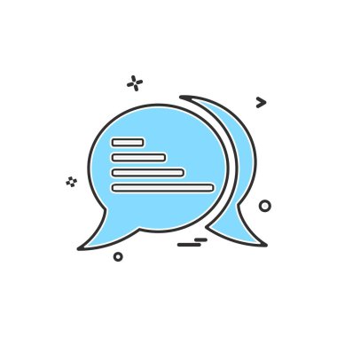 SMS metin simgesi vektör tasarımı hakkında konuş