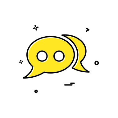 Kabarcık sohbet yorum forum sms konuşma simge vektör tasarımı