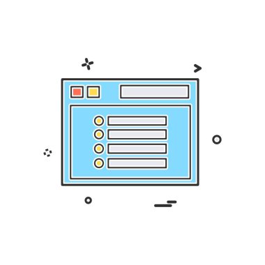 Web yerleşim simgesi tasarım vektörü