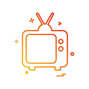 TV simgesi tasarım vektörü