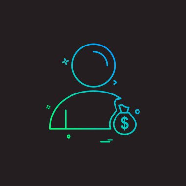 kullanıcı para çantası vektör tasarımı