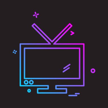 TV simgesi tasarım vektörü