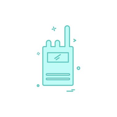 Telsiz talkie simge tasarım vektörü