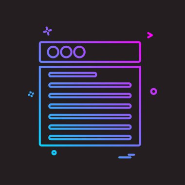 Web düzeni simge tasarım vektörü