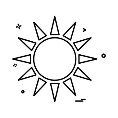Güneş simgesi tasarım vektörü