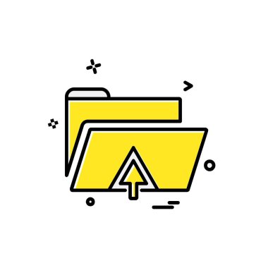 Klasör simgesi tasarım vektör illustr