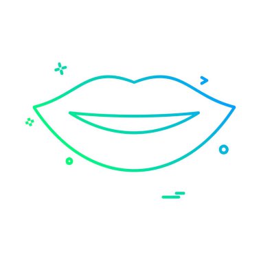 Lips simge tasarım vektörü