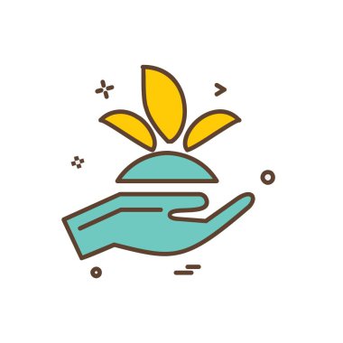 El simgesi tasarım, renkli vektör çizim