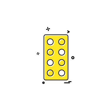 Tıbbi simge tasarım, renkli vektör çizim