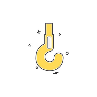 Donanım aracı simgesi tasarım, renkli vektör çizim 