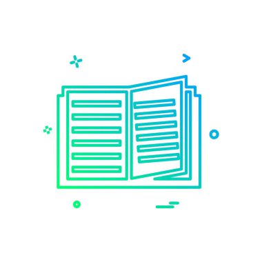 Kitapların simge tasarım vektörü