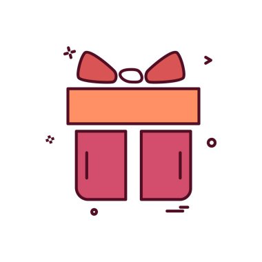 Giftbox simge tasarlamak vektör