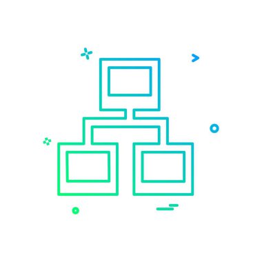 Ağ simgesi tasarım vektörü