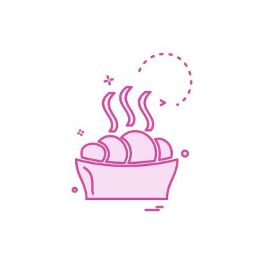 Gıda simgesi tasarım vektörü