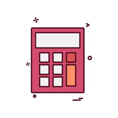 Hesap makinesi simgesi tasarım vektörü