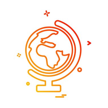 Dünya küre simge tasarlamak vektör 