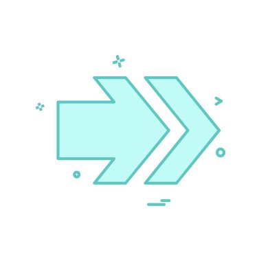 Sağ ok simge tasarlamak vektör