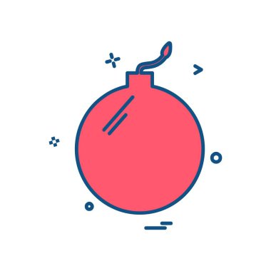 Bomba simgesi tasarım vektörü