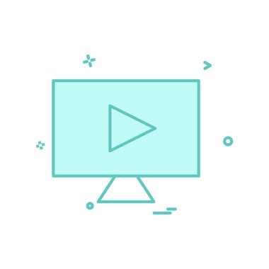 LCD ekran oynamak simge tasarlamak vektör