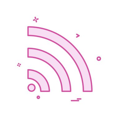 Wifi simge tasarım vektörü