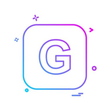 İngilizce alfabe simge tasarlamak vektör 