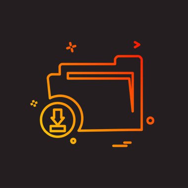 Klasör simge tasarlamak vektör