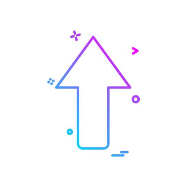 Yukarı ok simgesi tasarım vektörü