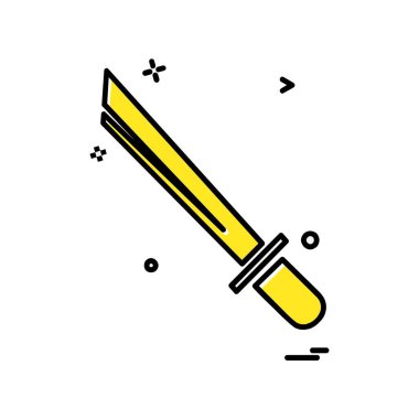 Kılıç simge tasarlamak vektör