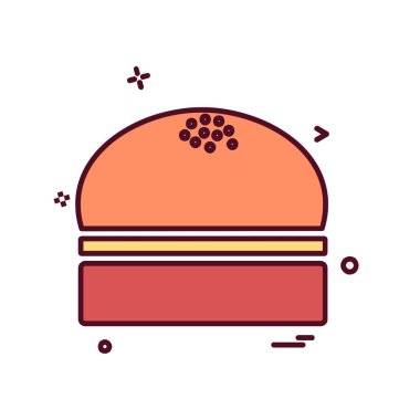 Gıda simgesi tasarım vektörü