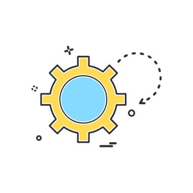 Ayar Dişli simge tasarlamak vektör