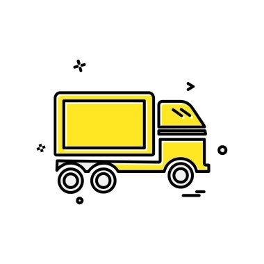 Kamyon simgesi tasarım vektörü