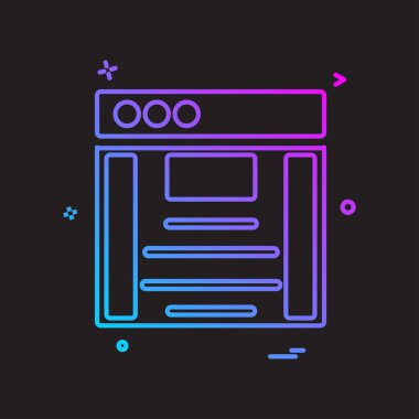 Web düzeni simge tasarım vektörü