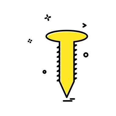 Somun cıvata simge tasarlamak vektör