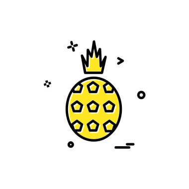 Ananas simgesi tasarım vektörü